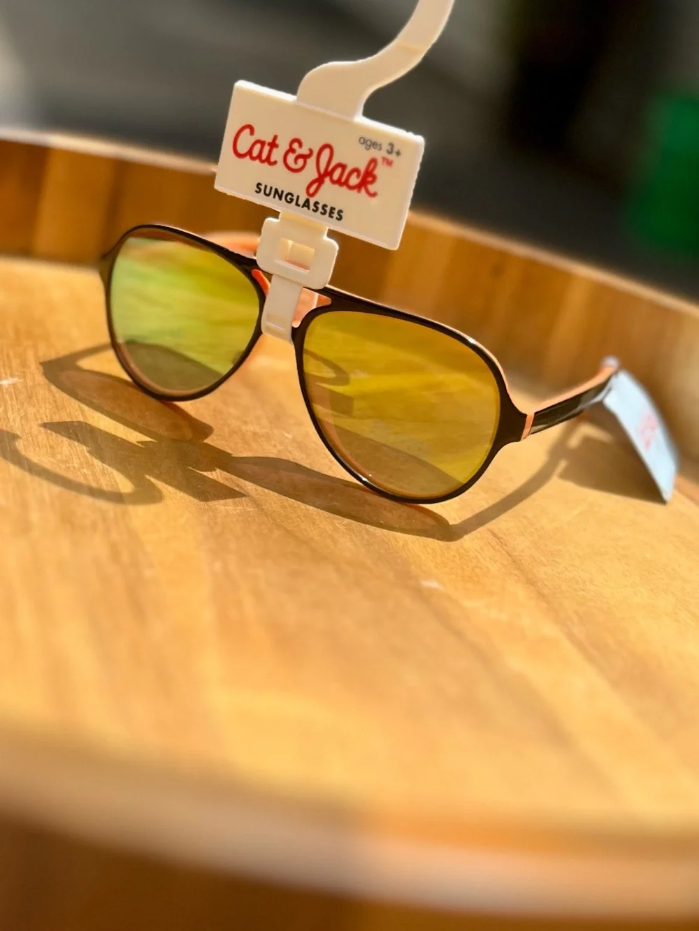 *3/$15, Cat & Jack Kids Aviator Sunglasses - Black Frames with Mirrored Lenses